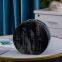 Creative Black Metal Semicircle Flat Jingdezhen Ceramic Vase For Showroom Table Decor