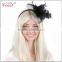 black wedding bridal flower adult women headbands