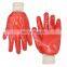 HANDLANDY chemical resistant heavy duty safety nitrile smooth premium dipping finished PVC coated glove with knit wrist cuff