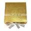 luxury gift box packaging for jewelry golden textured paper custom logo magnetic gift box
