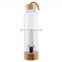Natural Clear Crystal Gem Stone Healer 500ml Glass Water Bottle Travel Cup Mug With Healing Gem Infused And Bamboo Lid