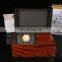 High-end custom MDF spray painted black clamshell gift wooden box for watch packaging