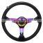 Plastic Racing Car Steering Wheels For Sport Racer With Shiny 3 Spoke Classic Black Car Rim Universal Steering Wheel