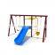 Kindergarten Children Plastic Slide Playground Equipment Outdoor Metal Swing and Slide Sets Kids Amusement Park for sale