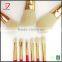 High Quality Private Label Wooden Handle White Hair Makeup Brush Set