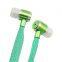Air Tube Rope Braided Flat Cable Wired Earphones With MIC Headset