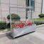 Weldon outdoor stainless steel windbreak glass cafe barrier, Pavement division Floor movable flower pot