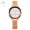 SHENGKE Elegant Fashion Lady Woman Watch Special Cutting Glass Milanese Stainless Steel Mesh Band Quartz Movement K0038L