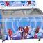 Supermarket glass door chest freezer display freezer ice cream deep freezer