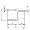 Micro variable diameter straight connector MRU