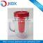 Plastic mason jar fruit infuser with straw,advertising mason jar fruit infuser
