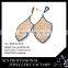 2016 New Product Dubai Fashion 925 Silver Rose Gold Plated Jewelry Colored Cubic Zirconia Luxury Dangle Earrings for Women