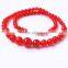 Natural Stone 6-14mm Red Agate Round Beads Necklace