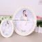 6 7 10 inch oval shape fashion pearl diamond white pearl metal photo frame For Wedding Decoratons Favors