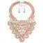 Luxury Gold Plated Fashion Sexy Collar Gold Choker Necklace For Women Dubai Jewelry Set