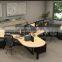 Newest Different Shape Cubicles Wooden Snake Office Curved Workstation (SZ-WS342)