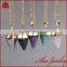 Fashion cheap natural semi-precious stone jewelry wholesale bullet pendant- crystal, aventurine, rose quartz, amethyst