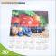 3D Lenticular Printed Plastic Wall Calendar