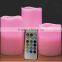 Set of 3 LED candles with remote control