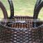 Wicker PE Plastic Restin Rattan Outdoor 60cm Table Chairs Set