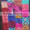 Multicolor printed silk kantha stoles hand stitch kantha scarf patch work