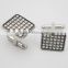 Men's jewelry Square with crystal cufflinks groom cufflinks with crystals