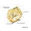 2016 New Design Chinese Traditional Lucky Word Happiness 18K Lord Rings Gold Ring