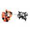 Newest 10pcs Agricultural Garden Plastic Mist Nozzle Orange Flower Misting Atomizing Sprinkler Nozzles Tee Sprayer Greenhouse