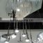 various heads latest design shiny drop LED lights chandelier