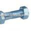 High Quality DIN 933 Standard Size Stud Bolt And Nut Galvanized by Hot Shower Plated and Powder Plated