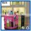 Beautiful lady rotatable pink counter clear acrylic make up organizer with dividers, custom lipstick holder make up organizer