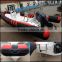 2016 popular fiberglass boats fishing boats with pvc or hypalon material for sale