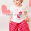 new arrival solid color swing tops matching ruffle shorts baby girl back to school apple outfits