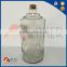 2.5L round shape glass bottle with dragon picture