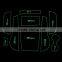 Car interior accessory decorative car gel mat for Audi A3 2014 9pcs/set