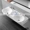 Pure white faux stone solid surface wash basin for bathroom