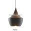 dining room black matte metal suspension light in different shape