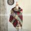 Women's Blanket Oversized Tartan Scarf Wrap Shawl Plaid Checked Pashmina 140*140CM