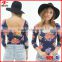 2014 Bodysuit Floral Printed Apparel for Women bodysuit cheap female clothing                        
                                                Quality Choice