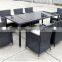 hotsale stackable outdoor garden rattan wicker chair and table sets
