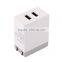 2015 hot sale Smart IC Foldable dual 2 USB ports wall travel charger with US plug 4.2A output 20W