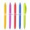 New style retractable neon color ball pen with rubber frosted barrel