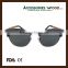 Half frame metal wood sunglasses polarized lense eyewear custom logo for glasses