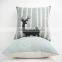 Best quality custom linen/cotton cushion covers throw decorative home sofa reindeer pillow covers