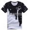 Daijun oem popular fashion black 100% polyester sublimation t shirt men