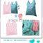 190T polyester foldable shopping bag with pouch