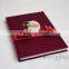 Custom Handmade Luxury dark Fuchsia wedding guest book with you own photo