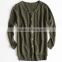 BGA15065 Soft cotton round neck cable knitting models sweater for girls