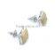 Square pave setting earring pave setting ear stud