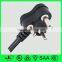 3 pin India approval power plug, India AC male plug with 3 core flexible power cord